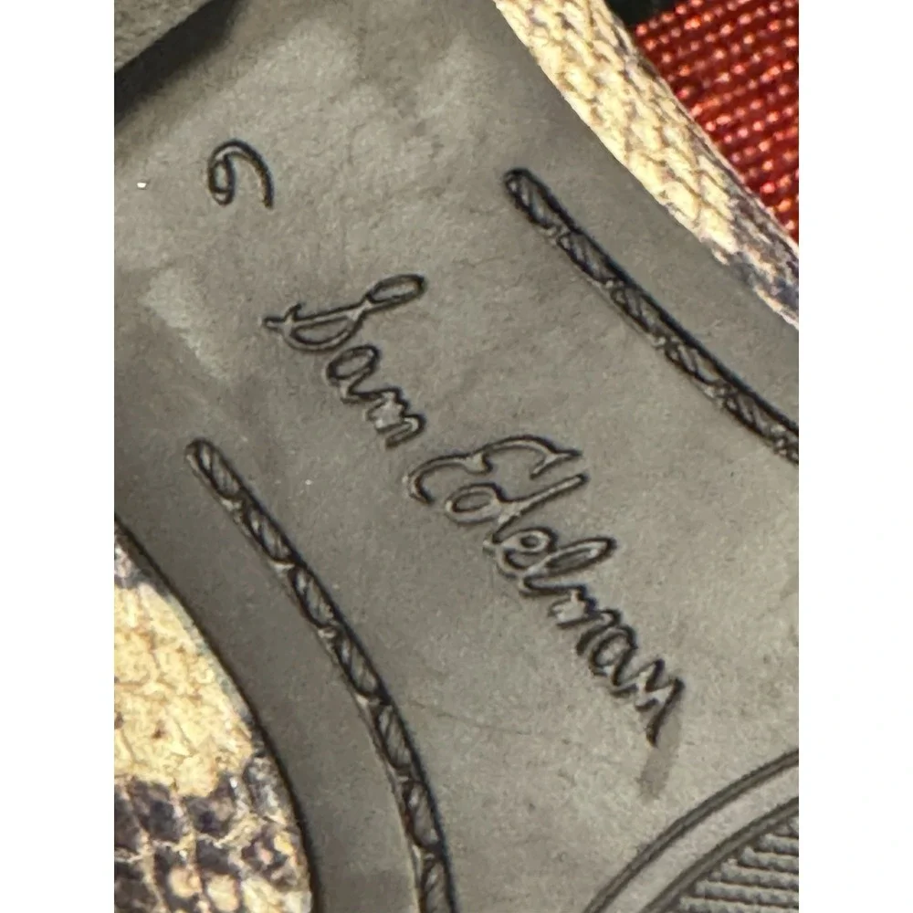 Sam Edelman Ashtyn Womens 6 Snake Print Chelsea Ankle Boots Square Toe